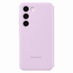 Samsung Galaxy S23 5G Γνήσια Θήκη Samsung Smart View Wallet Cover with Smart Flip Window Card Wallet Lilac (EF-ZS911CVEGWW)