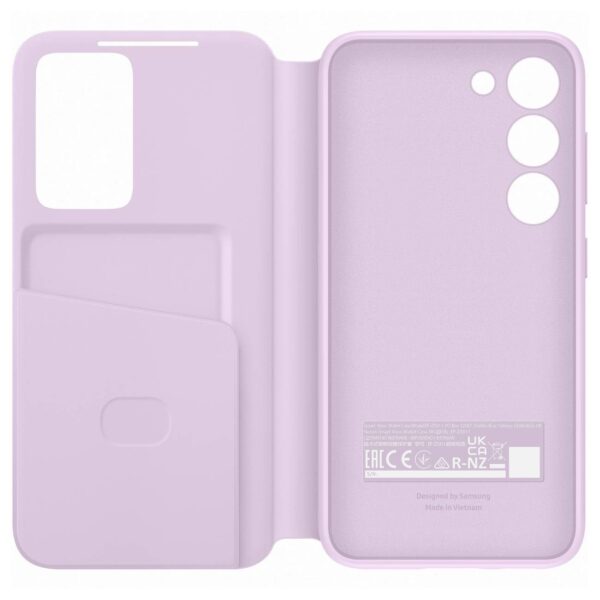 Samsung Galaxy S23 5G Γνήσια Θήκη Samsung Smart View Wallet Cover with Smart Flip Window Card Wallet Lilac (EF-ZS911CVEGWW)