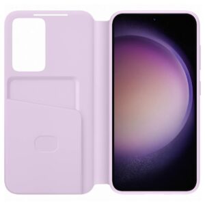 Samsung Galaxy S23 5G Γνήσια Θήκη Samsung Smart View Wallet Cover with Smart Flip Window Card Wallet Lilac (EF-ZS911CVEGWW)