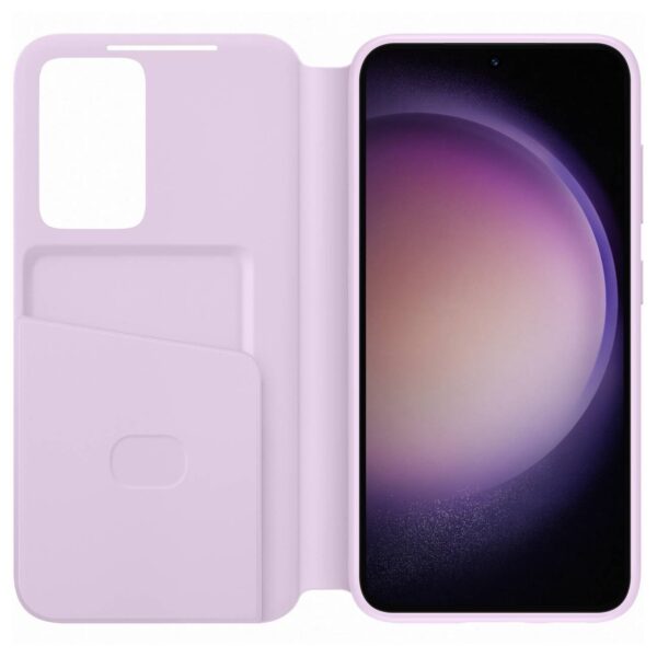Samsung Galaxy S23 5G Γνήσια Θήκη Samsung Smart View Wallet Cover with Smart Flip Window Card Wallet Lilac (EF-ZS911CVEGWW)