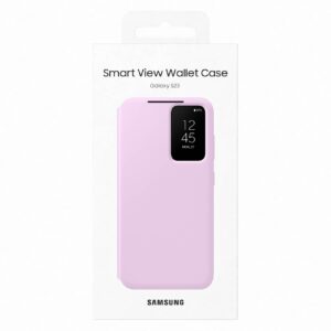 Samsung Galaxy S23 5G Γνήσια Θήκη Samsung Smart View Wallet Cover with Smart Flip Window Card Wallet Lilac (EF-ZS911CVEGWW)