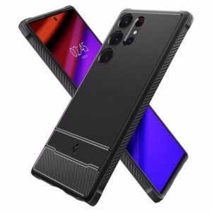 Samsung Galaxy S23 Ultra 5G Θήκη Μαύρη Spigen Rugged Armor Back Cover Matte Black ACS05613