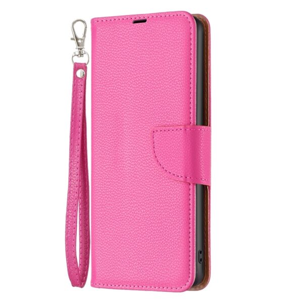 Xiaomi Redmi 12C Θήκη Βιβλίο Φούξια Litchi Texture Pure Color Phone Case Fuchsia