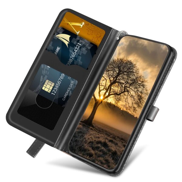 Xiaomi Redmi Note 12 5G / Xiaomi Poco X5 5G Θήκη Βιβλίο Μαύρο Life Tree Embossing Pattern Phone Case Black