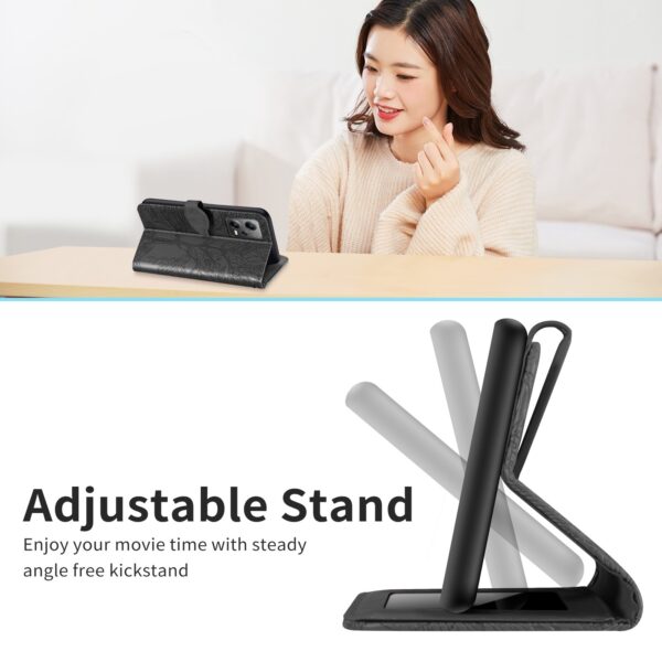 Xiaomi Redmi Note 12 5G / Xiaomi Poco X5 5G Θήκη Βιβλίο Μαύρο Life Tree Embossing Pattern Phone Case Black