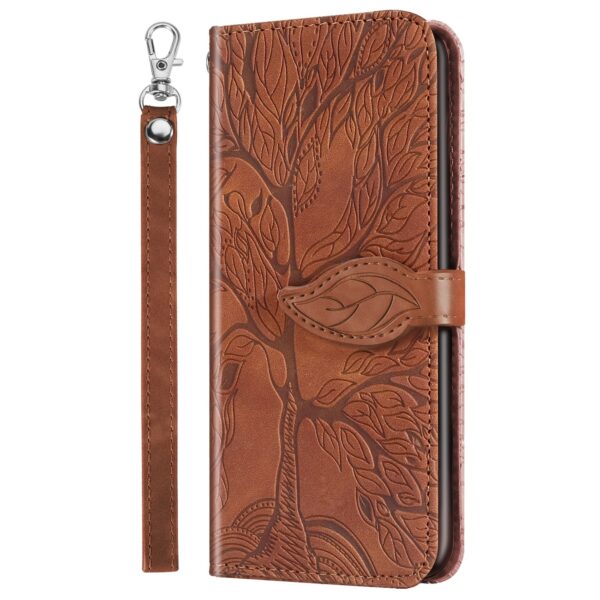 Xiaomi Redmi Note 12 5G / Xiaomi Poco X5 5G Θήκη Βιβλίο Καφέ Life Tree Embossing Pattern Phone Case Brown Xiaomi Redmi Note 12 5G / Xiaomi Poco X5 5G Θήκη Βιβλίο Καφέ Life Tree Embossing Pattern Phone Case Brown