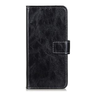 Xiaomi Redmi Note 12 5G / Xiaomi Poco X5 5G Θήκη Βιβλίο Μαύρο Retro Crazy Horse Texture Flip Phone Case Black