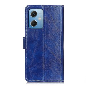 Xiaomi Redmi Note 12 5G / Xiaomi Poco X5 5G Θήκη Βιβλίο Μπλε Retro Crazy Horse Texture Flip Phone Case Blue