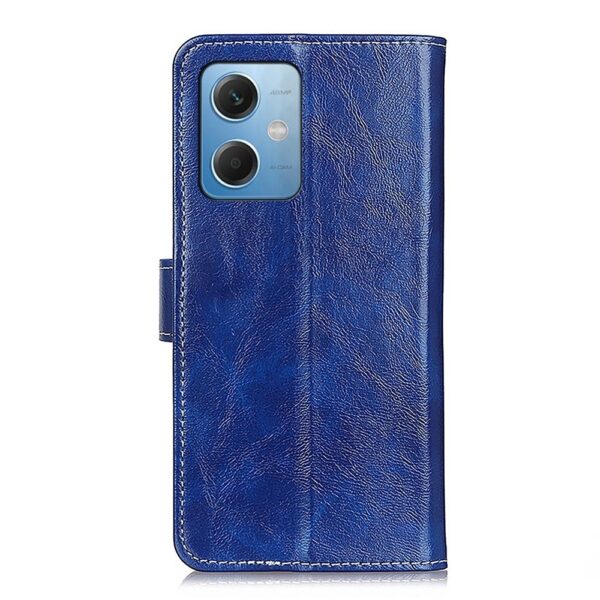 Xiaomi Redmi Note 12 5G / Xiaomi Poco X5 5G Θήκη Βιβλίο Μπλε Retro Crazy Horse Texture Flip Phone Case Blue