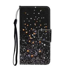 Xiaomi Redmi Note 12 5G / Xiaomi Poco X5 5G Θήκη Βιβλίο Colored Drawing Pattern Flip Phone Case Black Pentagram