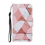 Xiaomi Redmi Note 12 5G / Xiaomi Poco X5 5G Θήκη Βιβλίο Colored Drawing Pattern Flip Phone Case Marble Pink White