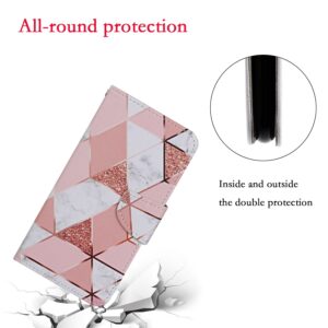 Xiaomi Redmi Note 12 5G / Xiaomi Poco X5 5G Θήκη Βιβλίο Colored Drawing Pattern Flip Phone Case Marble Pink White