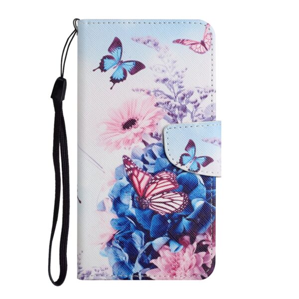 Xiaomi Redmi Note 12 5G / Xiaomi Poco X5 5G Θήκη Βιβλίο Colored Drawing Pattern Flip Phone Case Purple Butterfly Xiaomi Redmi Note 12 5G / Xiaomi Poco X5 5G Θήκη Βιβλίο Colored Drawing Pattern Flip Phone Case Purple Butterfly