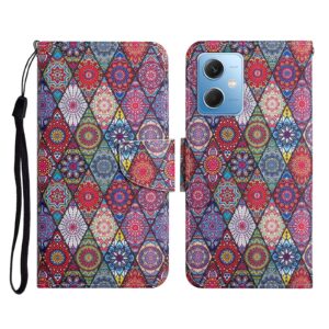Xiaomi Redmi Note 12 5G / Xiaomi Poco X5 5G Θήκη Βιβλίο Colored Drawing Pattern Flip Phone Case Diamond Kaleidoscope