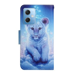 Xiaomi Redmi Note 12 5G / Xiaomi Poco X5 5G Θήκη Βιβλίο Colored Drawing Pattern Flip Phone Case Little Leopard