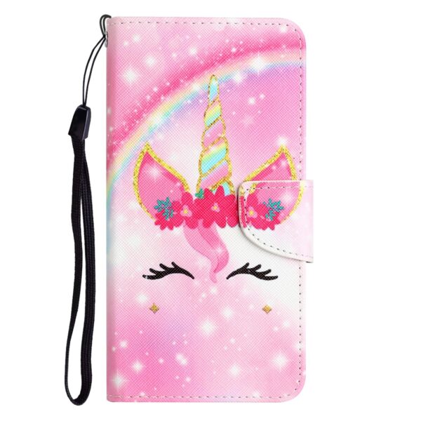 Xiaomi Redmi Note 12 5G / Xiaomi Poco X5 5G Θήκη Βιβλίο Colored Drawing Pattern Flip Phone Case Unicorn