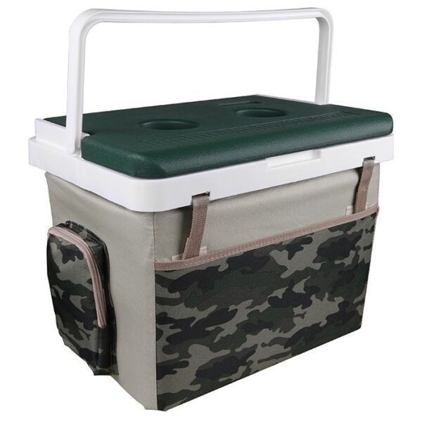 KALE TERMOS 20LT COOLER BOX WITH CAMO FABRIC AND GREEN LID Φορητό Ψυγείο