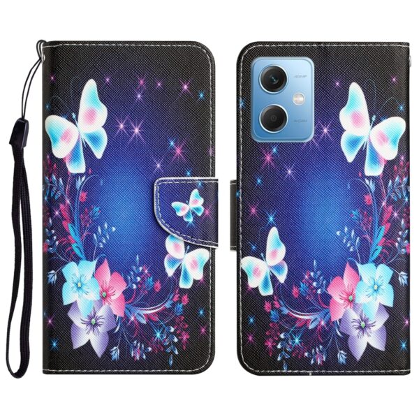 Xiaomi Redmi Note 12 5G / Xiaomi Poco X5 5G Θήκη Βιβλίο Colored Drawing Pattern Flip Phone Case Butterfly