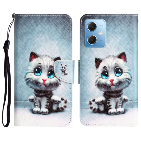 Xiaomi Redmi Note 12 5G / Xiaomi Poco X5 5G Θήκη Βιβλίο Colored Drawing Pattern Flip Phone Case Blue Eyes