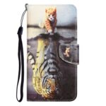 Xiaomi Redmi Note 12 5G / Xiaomi Poco X5 5G Θήκη Βιβλίο Colored Drawing Pattern Flip Phone Case Tiger