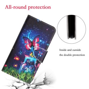 Xiaomi Redmi Note 12 5G / Xiaomi Poco X5 5G Θήκη Βιβλίο Colored Drawing Pattern Flip Phone Case Bottle Butterfly
