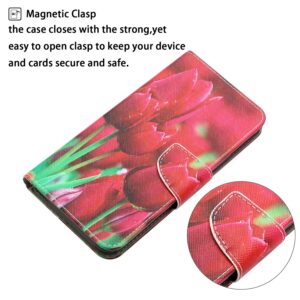 Xiaomi Redmi Note 12 5G / Xiaomi Poco X5 5G Θήκη Βιβλίο Colored Drawing Pattern Flip Phone Case Tulips