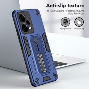 Xiaomi Redmi Note 12 5G / Xiaomi Poco X5 5G Θήκη Μπλε Με Σταντ Variety Brave Armor Finger Loop Holder Phone Case Blue
