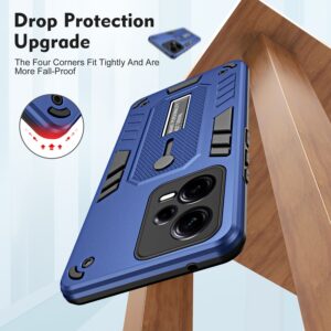 Xiaomi Redmi Note 12 5G / Xiaomi Poco X5 5G Θήκη Μπλε Με Σταντ Variety Brave Armor Finger Loop Holder Phone Case Blue