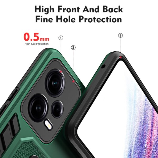 Xiaomi Redmi Note 12 5G / Xiaomi Poco X5 5G Θήκη Πράσινη Με Σταντ Variety Brave Armor Finger Loop Holder Phone Case Green