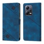 Xiaomi Redmi Note 12 5G / Xiaomi Poco X5 5G Θήκη Βιβλίο Μπλε Skin-feel Embossed Phone Case Blue