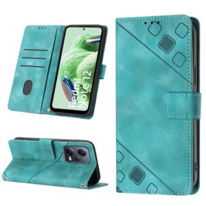 Xiaomi Redmi Note 12 5G / Xiaomi Poco X5 5G Θήκη Βιβλίο Πράσινο Skin-feel Embossed Phone Case Green
