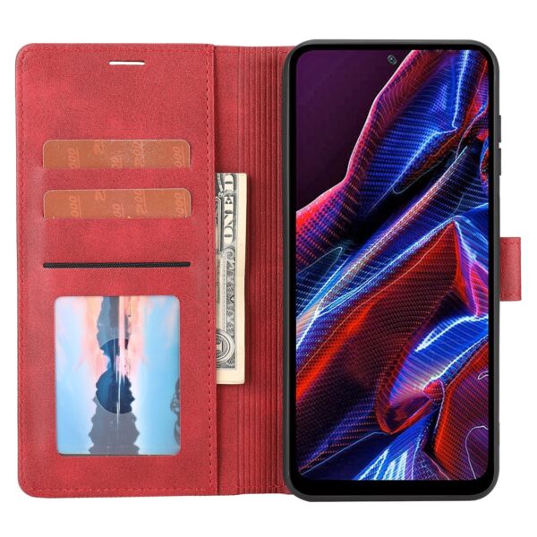 Xiaomi Redmi Note 12 5G / Xiaomi Poco X5 5G Θήκη Βιβλίο Κόκκινο Classic Wallet Flip Phone Case Red