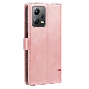 Xiaomi Redmi Note 12 5G / Xiaomi Poco X5 5G Θήκη Βιβλίο Ροζ Classic Wallet Flip Phone Case Pink