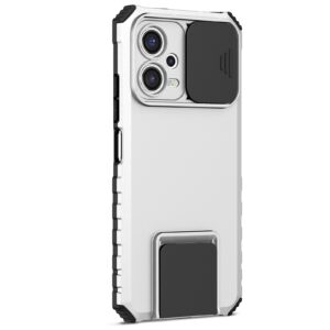 Xiaomi Redmi Note 12 5G / Xiaomi Poco X5 5G Θήκη Λευκή Stereoscopic Holder Sliding Camshield Phone Case White