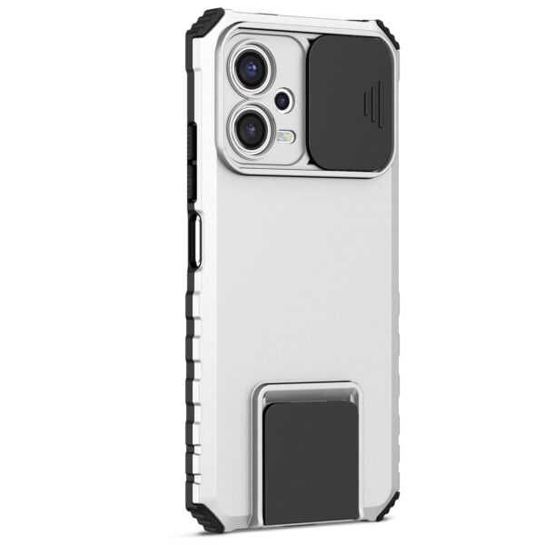 Xiaomi Redmi Note 12 5G / Xiaomi Poco X5 5G Θήκη Λευκή Stereoscopic Holder Sliding Camshield Phone Case White