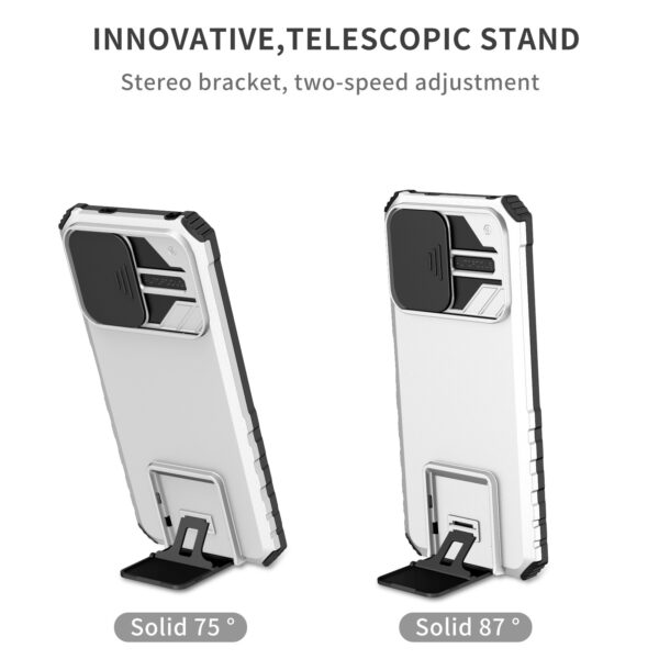 Xiaomi Redmi Note 12 5G / Xiaomi Poco X5 5G Θήκη Λευκή Stereoscopic Holder Sliding Camshield Phone Case White