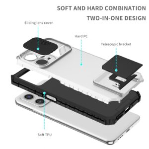 Xiaomi Redmi Note 12 5G / Xiaomi Poco X5 5G Θήκη Λευκή Stereoscopic Holder Sliding Camshield Phone Case White
