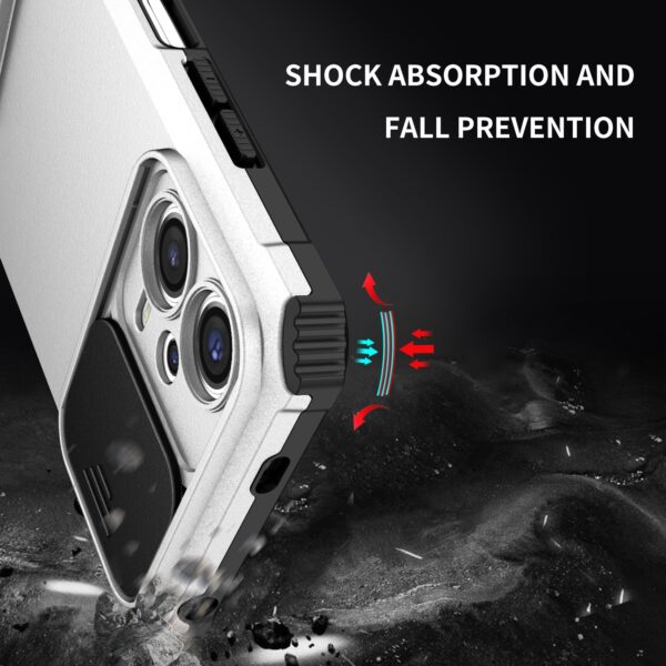 Xiaomi Redmi Note 12 5G / Xiaomi Poco X5 5G Θήκη Λευκή Stereoscopic Holder Sliding Camshield Phone Case White