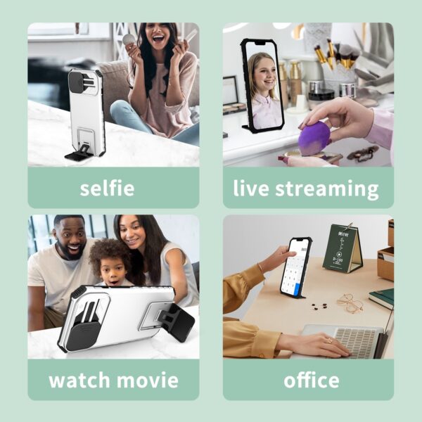 Xiaomi Redmi Note 12 5G / Xiaomi Poco X5 5G Θήκη Λευκή Stereoscopic Holder Sliding Camshield Phone Case White