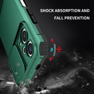 Xiaomi Redmi Note 12 5G / Xiaomi Poco X5 5G Θήκη Πράσινη Stereoscopic Holder Sliding Camshield Phone Case Green