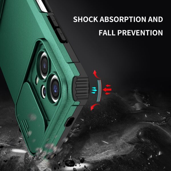 Xiaomi Redmi Note 12 5G / Xiaomi Poco X5 5G Θήκη Πράσινη Stereoscopic Holder Sliding Camshield Phone Case Green