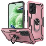 Xiaomi Redmi Note 12 5G / Xiaomi Poco X5 5G Θήκη Ροζ - Χρυσή Με Σταντ Warship Armor 2 in 1 Shockproof Phone Case Rose - Gold