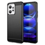 Xiaomi Redmi Note 12 4G Θήκη Σιλικόνης Μαύρη Brushed Texture Carbon Fiber TPU Phone Case Black