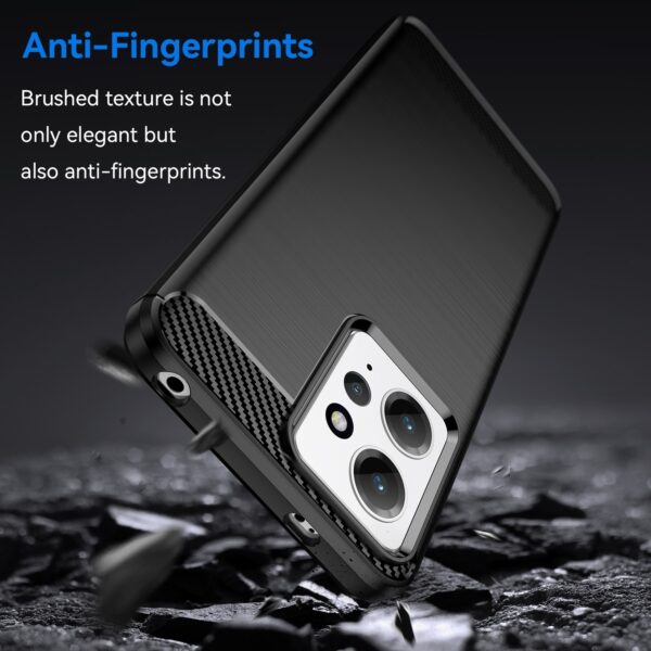 Xiaomi Redmi Note 12 4G Θήκη Σιλικόνης Μαύρη Brushed Texture Carbon Fiber TPU Phone Case Black