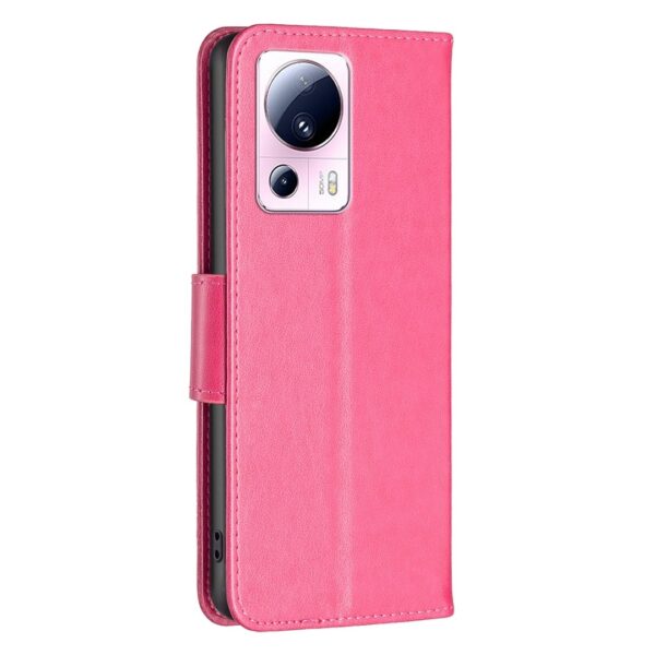 Xiaomi 13 Lite 5G Θήκη Βιβλίο Φούξια Two Butterflies Embossing Phone Case Fuchsia