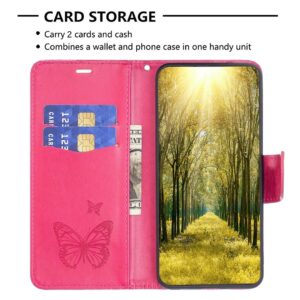 Xiaomi 13 Lite 5G Θήκη Βιβλίο Φούξια Two Butterflies Embossing Phone Case Fuchsia