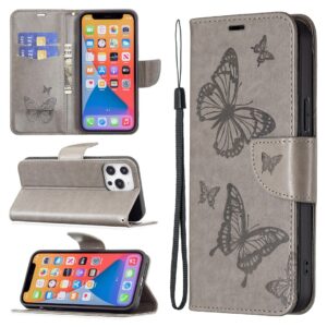 Xiaomi 13 Lite 5G Θήκη Βιβλίο Γκρι Two Butterflies Embossing Phone Case Grey