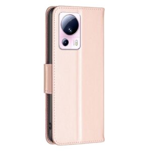 Xiaomi 13 Lite 5G Θήκη Βιβλίο Ροζ - Χρυσό Two Butterflies Embossing Phone Case Rose - Gold