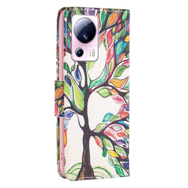 Xiaomi 13 Lite 5G Θήκη Βιβλίο Colored Drawing Pattern Phone Case Life Tree