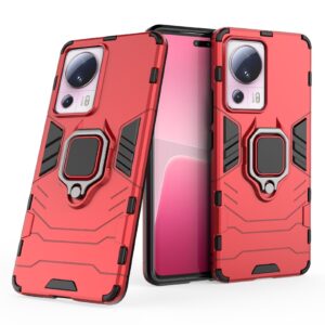 Xiaomi 13 Lite 5G Σκληρή Θήκη Κόκκινη Με Σταντ Magnetic Ring Holder PC + TPU Phone Case Red